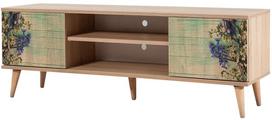 40 tv stovas - TV staliukas Kalune Design 863(I), žalia/ąžuolo spalvos - 1 nuotrauka