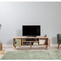 40 tv stovas - TV staliukas Kalune Design 863(I), žalia/ąžuolo spalvos - 6 nuotrauka
