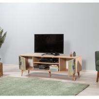 40 tv stovas - TV staliukas Kalune Design 863(I), žalia/ąžuolo spalvos - 7 nuotrauka