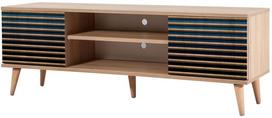 40 tv stovas - TV staliukas Kalune Design 863(I), tamsiai mėlynas/ąžuolo spalvos - 1 nuotrauka
