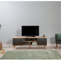 40 tv stovas - TV staliukas Kalune Design 863(I), tamsiai mėlynas/ąžuolo spalvos - 4 nuotrauka
