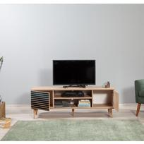 40 tv stovas - TV staliukas Kalune Design 863(I), tamsiai mėlynas/ąžuolo spalvos - 5 nuotrauka