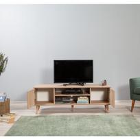 40 tv stovas - TV staliukas Kalune Design 863(I), tamsiai mėlynas/ąžuolo spalvos - 6 nuotrauka