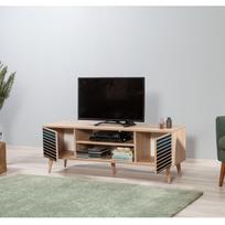 40 tv stovas - TV staliukas Kalune Design 863(I), tamsiai mėlynas/ąžuolo spalvos - 7 nuotrauka