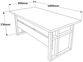 rasomasis stalas 90 cm - Kalune Design Studijų stalas MN01 - BA - 5 nuotrauka