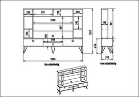 graikiniai riesutai - Sekcija Kalune Design Lorenz, ruda/juoda - 5 nuotrauka