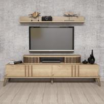 tv staliukas oak - Kalune Design TV vienetas Eylül - Oak - 4 nuotrauka
