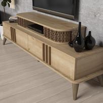tv staliukas oak - Kalune Design TV vienetas Eylül - Oak - 5 nuotrauka