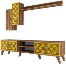 Kalune Design TV vienetas Class S - Walnut, Geltona