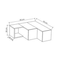 baltus stalus - Kalune Design TV stalas Compact - Baltas, Oak - 4 nuotrauka