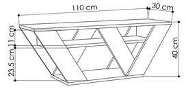 40 tv stovas - Kalune Design TV stalas Pipralla - Baltas - 5 nuotrauka