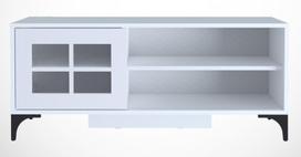 Kalune Design TV stalas Revival 125Lk - Baltas