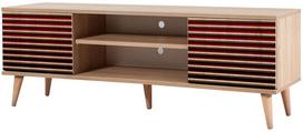 40 tv stovas - TV staliukas Kalune Design 863(I), tamsiai raudonas/ąžuolo spalvos - 1 nuotrauka