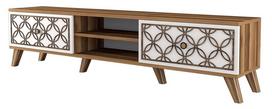 Kalune Design TV stalas Class - Walnut, Baltas