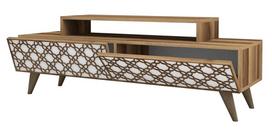 Kalune Design TV stalas City - Walnut, Baltas