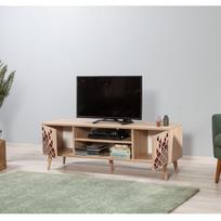 50” tv - TV staliukas Kalune Design 863(I), raudonas/ąžuolo spalvos - 4 nuotrauka