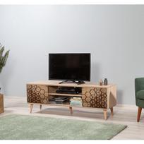 40 tv stovas - TV staliukas Kalune Design 863(I), tamsiai geltonas/ąžuolo spalvos - 3 nuotrauka