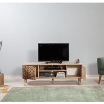 40 tv stovas - TV staliukas Kalune Design 863(I), tamsiai geltonas/ąžuolo spalvos - 5 nuotrauka
