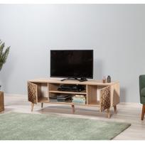 40 tv stovas - TV staliukas Kalune Design 863(I), tamsiai geltonas/ąžuolo spalvos - 7 nuotrauka