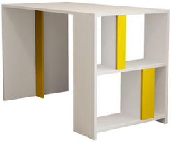 Kalune Design Studijų stalas Lima - Baltas, Geltona