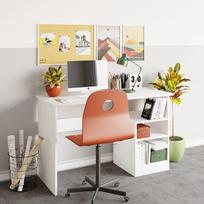 baltas stalas darbui - Kalune Design Studijų stalas Bahar - Baltas - 2 nuotrauka