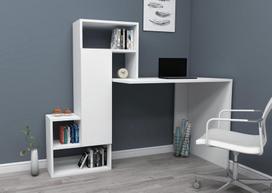 baltas stalas darbui - Kalune Design Studijų stalas Irmak - Baltas - 2 nuotrauka