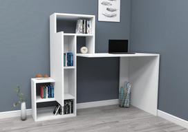 baltas stalas darbui - Kalune Design Studijų stalas Irmak - Baltas - 3 nuotrauka