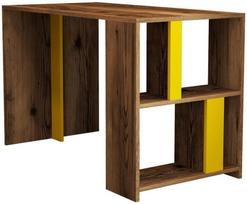 Kalune Design Studijų stalas Lima - Walnut, Geltona