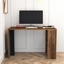 stalas 120 x 60 - Kalune Design Studijų stalas Lima - Walnut, Anthracite - 3 nuotrauka
