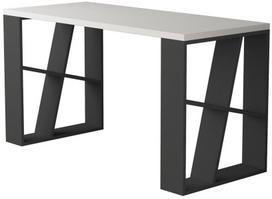 Rašomasis stalas Kalune Design 855 (II), baltas/tamsiai pilkas