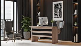 darbo stalas a - Kalune Design Studijų stalas Vario A - Oak, Juodas - 5 nuotrauka