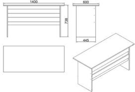 darbo stalas a - Kalune Design Studijų stalas Vario A - Oak, Juodas - 6 nuotrauka