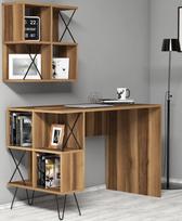 Kalune Design Hommy Craft rašomasis stalas Extra 2, rudas (Walnut)/juodas