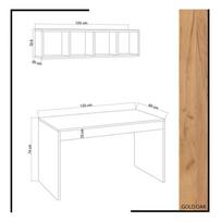 stalas 120 x 60 - Kalune Design Studijų stalas Ertel - 4 nuotrauka