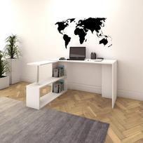 baltas stalas darbui - Kalune Design Studijų stalas Gelincik - Baltas - 4 nuotrauka
