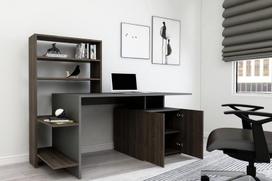 graikiniai riesutai - Kalune Design Studijų stalas Melis - Walnut, Anthracite - 3 nuotrauka