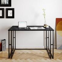 stalas 120 x 60 - Kalune Design Studijų stalas Alfa - Juodas - 3 nuotrauka