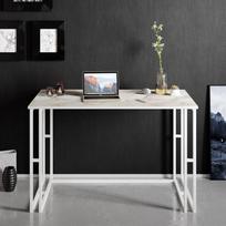 stalas 120 x 60 - Kalune Design Studijų stalas Alfa - Baltas - 3 nuotrauka