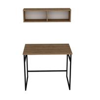 rasomasis stalas 90 cm - Kalune Design Studijų stalas Gama - Oak, Juodas - 2 nuotrauka