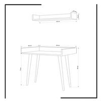 rasomasis stalas 90 cm - Kalune Design Studijų stalas Ballony - 4 nuotrauka