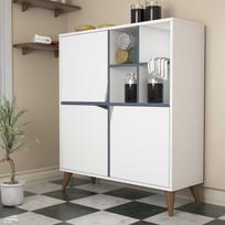 komoda 100 - Komoda Kalune Design 845, 115 cm, balta/mėlyna - 2 nuotrauka