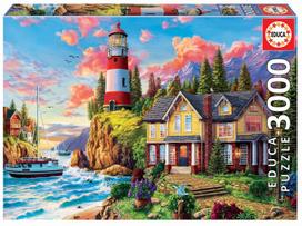 Dėlionė Educa Borras Lighthouse Near The Ocean 18507, 3000 vnt.