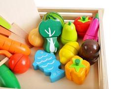 zaislu deze - Žaisliniai virtuvės reikmenys Cutting Vegetables & Fruits - 4 nuotrauka