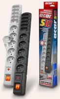 buitinis ilgintuvas 10 lizdu - HSK Data Power Strip 10 Outlet Grey 1.5m - 2 nuotrauka