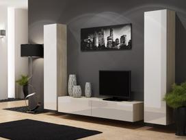 balta spinta 40 - Cama Meble Vigo 180, balta/ąžuolo, 40 cm x 30 cm x 180 cm - 3 nuotrauka