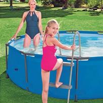 baseino kopeteles - Bestway metalinės baseino kopėčios 84cm - 4 nuotrauka