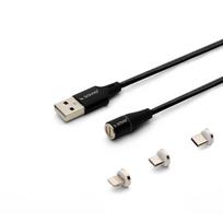 SAVIO CL-155 USB 2m USB 2.0 USB C Micro USB A/Lightning Black