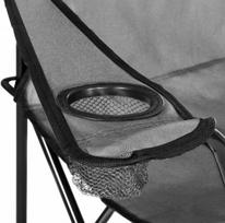 turistines kedes - Sulankstoma kėdė Springos Tourist Chair, juoda/pilka - 5 nuotrauka