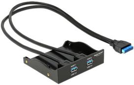 front usb 3.0 panel - Delock 2 ports Front Panel USB 3.0 with internal 19 pin head connector (61896) - 1 nuotrauka