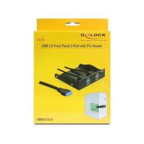 front usb 3.0 panel - Delock 2 ports Front Panel USB 3.0 with internal 19 pin head connector (61896) - 4 nuotrauka